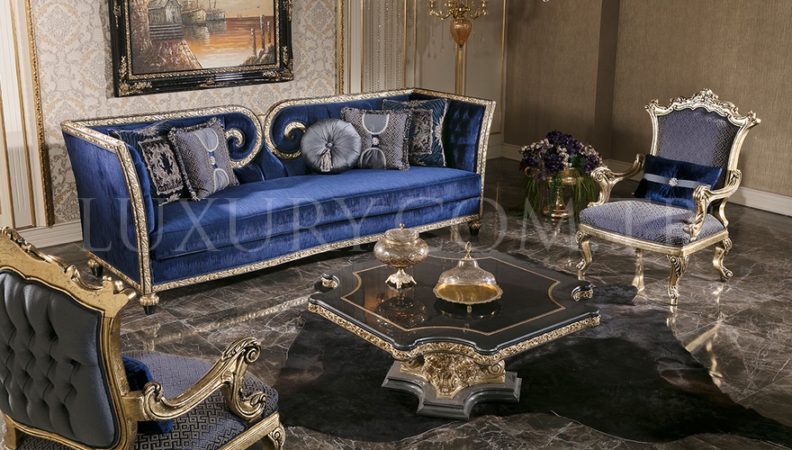 1062 - Berceste Mavi Luxury Koltuk Takımı