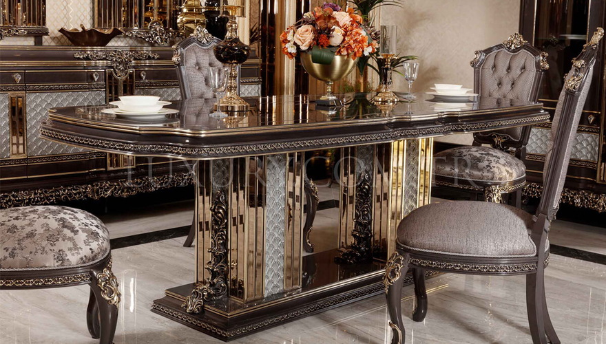 Bergama Classic Bronze Dining Room - 5