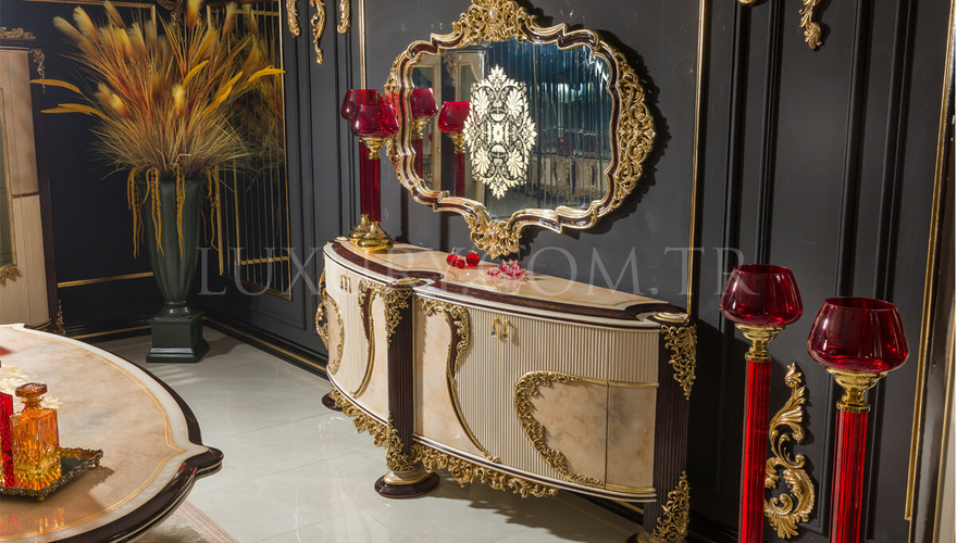 Beril Kahverengi Classic Dining Room - 7