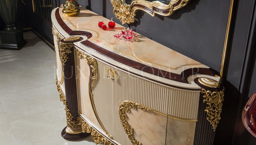 Beril Kahverengi Classic Dining Room - 8