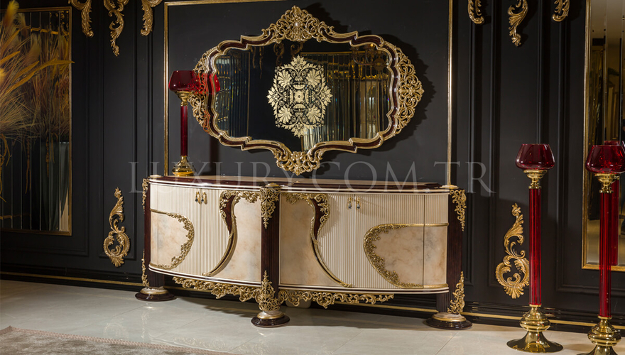 Beril Kahverengi Classic Dining Room - 10