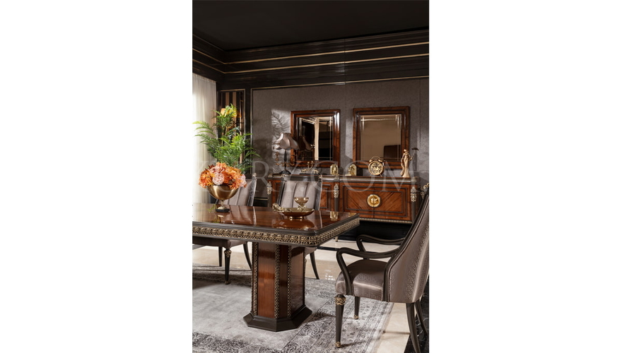 Bermuda Walnut Classic Dining Room - 10