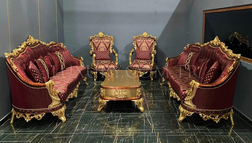 1151 - Bertores Bordo Klasik Koltuk Takımı