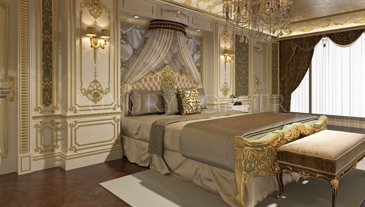  - Budapest Oymalı Klasik Yatak Odası Modelleri
