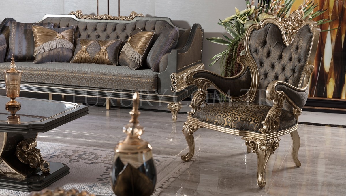Calenas Art Deco Sofa Set - 4