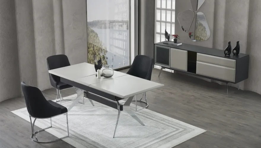 Calmira Gray Dining Room Set - 5