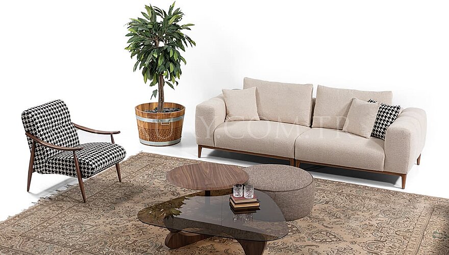 Capriva Kahverengi Modern Koltuk Takımı - 3