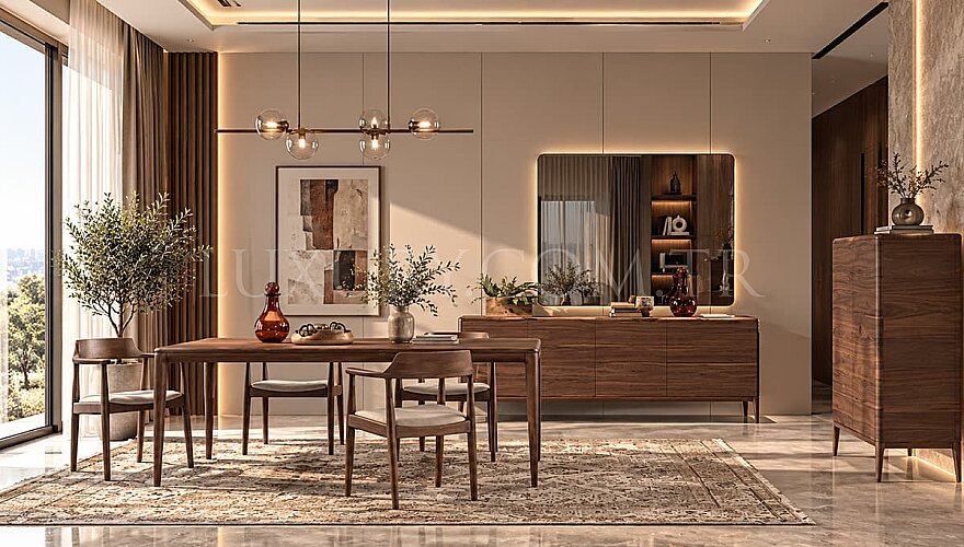 Capriva Kahverengi Modern Yemek Odası - 1193