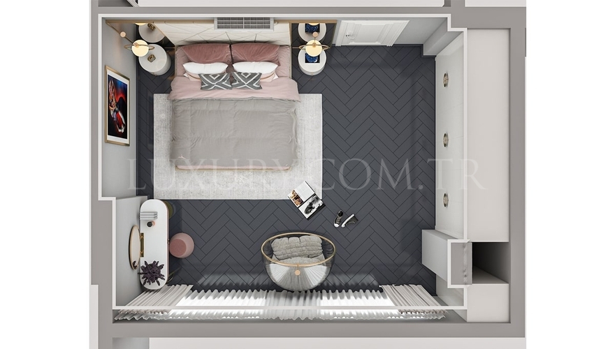 Cardano Yatak Odası Mobilyası Dekorasyonu - 13