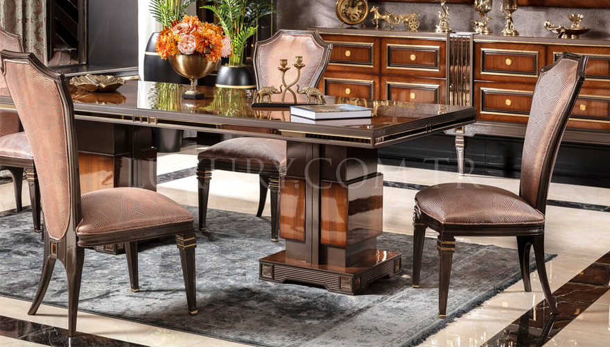 Caserta Modern Bronze Dining Room - 4