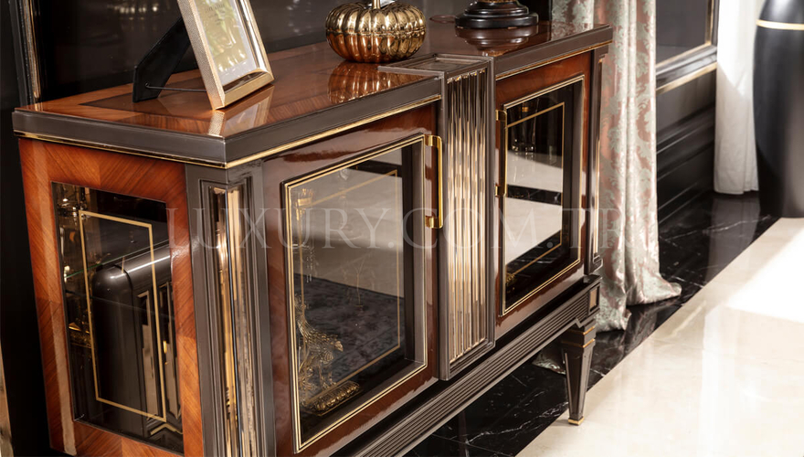 Caserta Modern Bronze Dining Room - 13