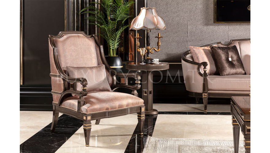 Caserta Modern Bronze Living Room - 4