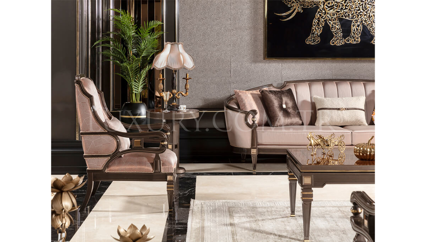 Caserta Modern Bronze Living Room - 15