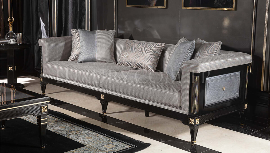Caserta Modern Gray Sofa Set - 5