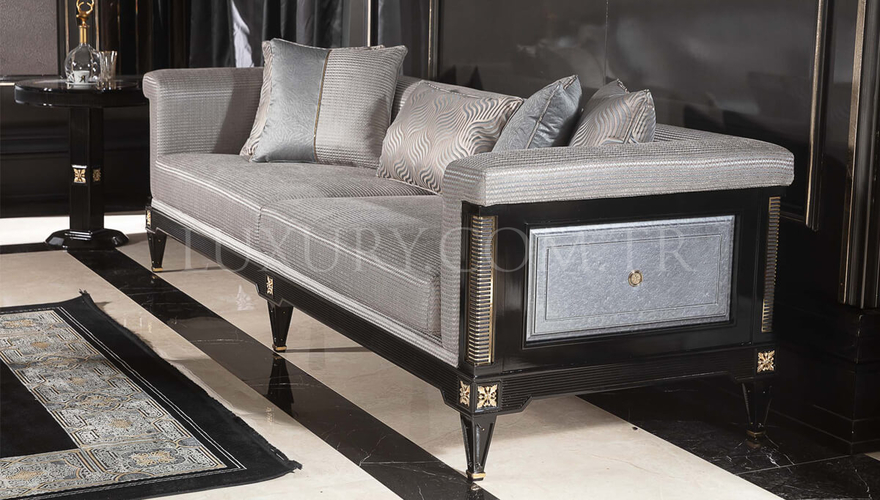 Caserta Modern Gray Sofa Set - 7