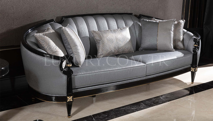 Caserta Modern Gray Sofa Set - 10