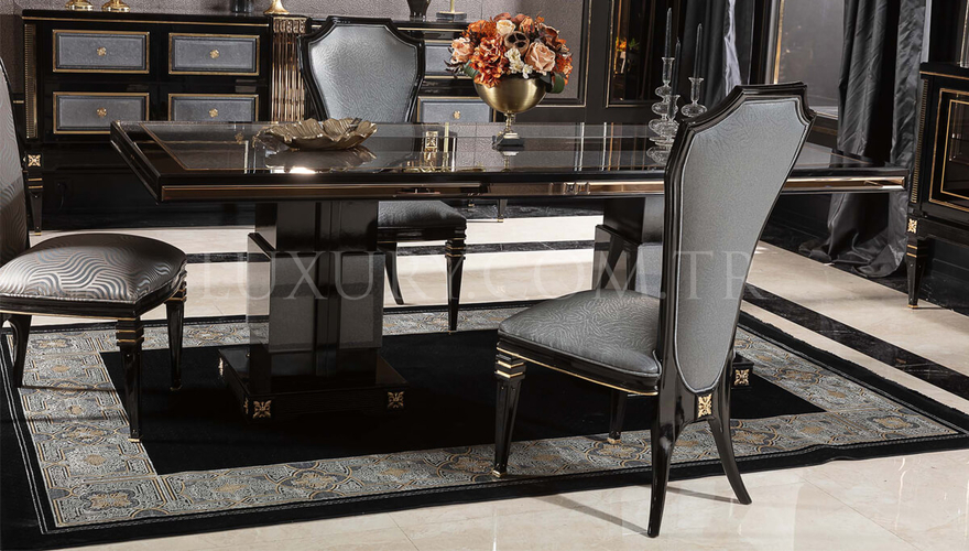 Caserta Modern Gri Dining Room - 5