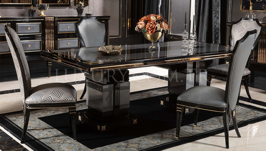 Caserta Modern Gri Dining Room - 9