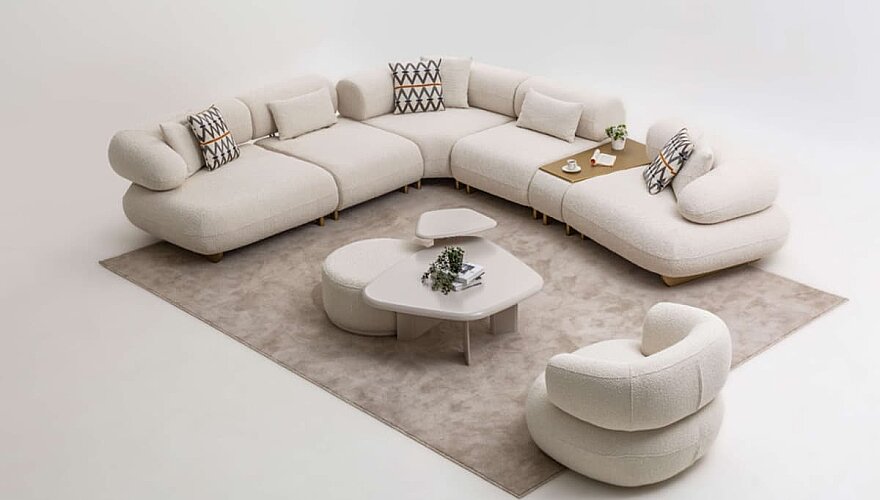 Celinea Modern Köşe Koltuk Takımı - 3