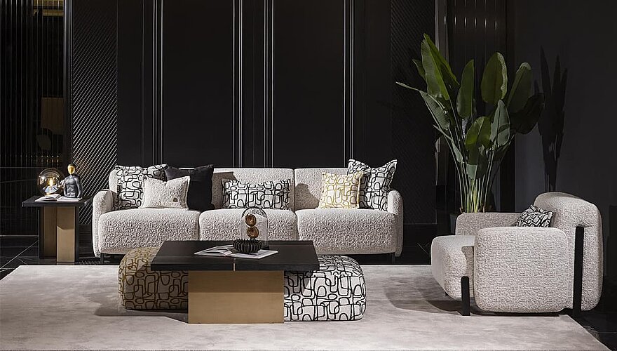 Cortina Bej Modern Koltuk Takımı - 3