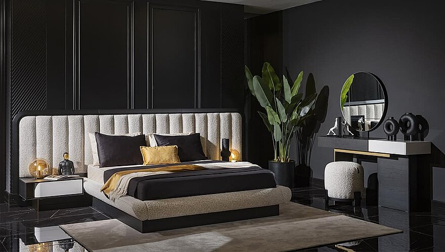 Cortina Siyah Modern Yatak Odası - 3
