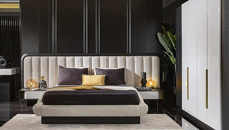 Cortina Siyah Modern Yatak Odası - 4