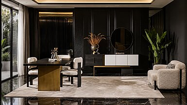 Cortina Siyah Modern Yemek Odası - 1182