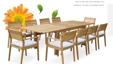 Cruz Garden Table Set - 1064