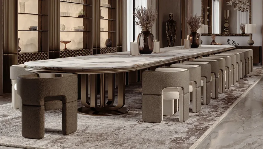 Custom Design Marble Dining Table - 2