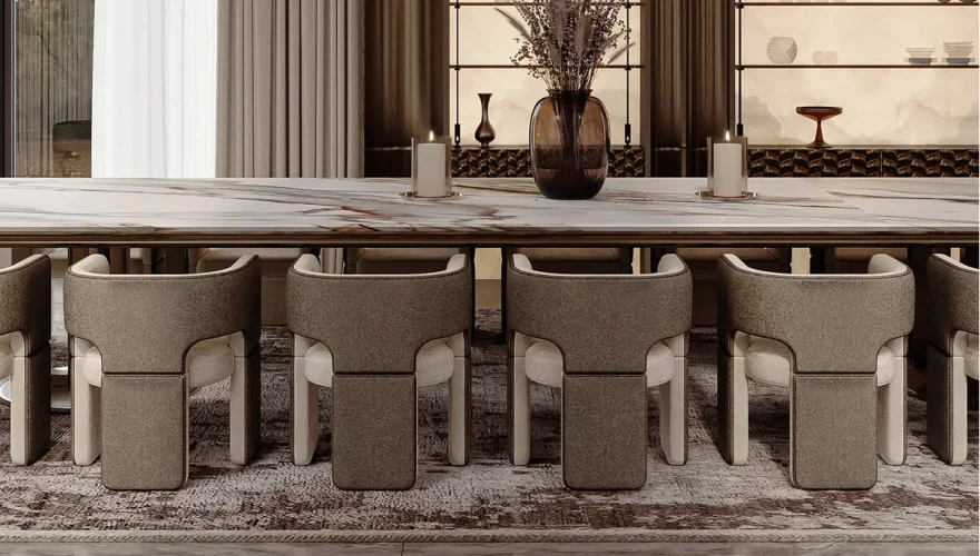 Custom Design Marble Dining Table - 6