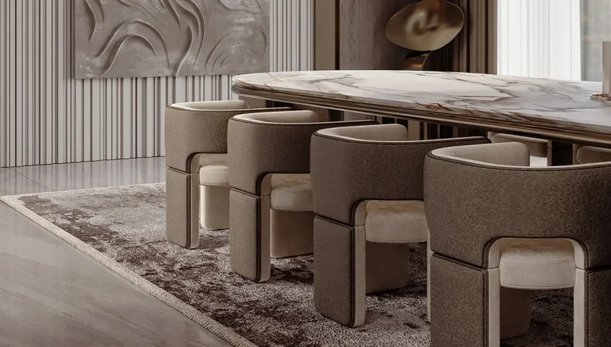 Custom Design Marble Dining Table - 7