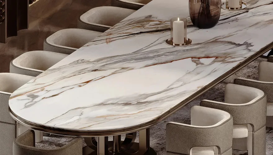 Custom Design Marble Dining Table - 3