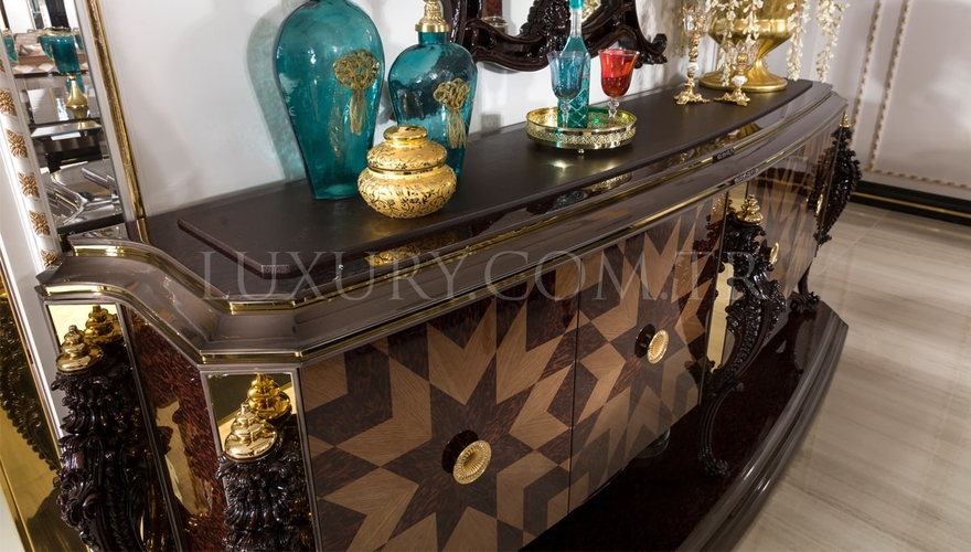 Delano Klasik Desenli Yemek Odası - 16