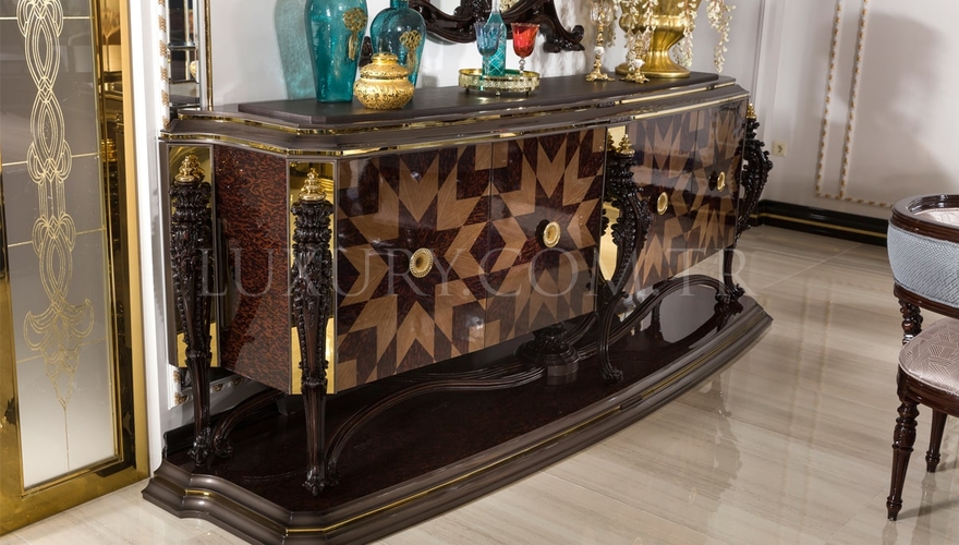 Delano Klasik Desenli Yemek Odası - 17