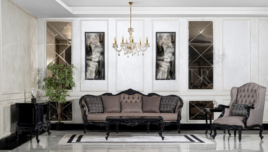 Dilşah Classic Black Living Room - 1078