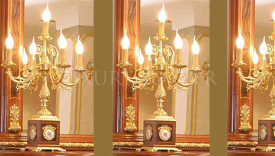 Dolmabahçe Kandil Bronz Abajur - 1050