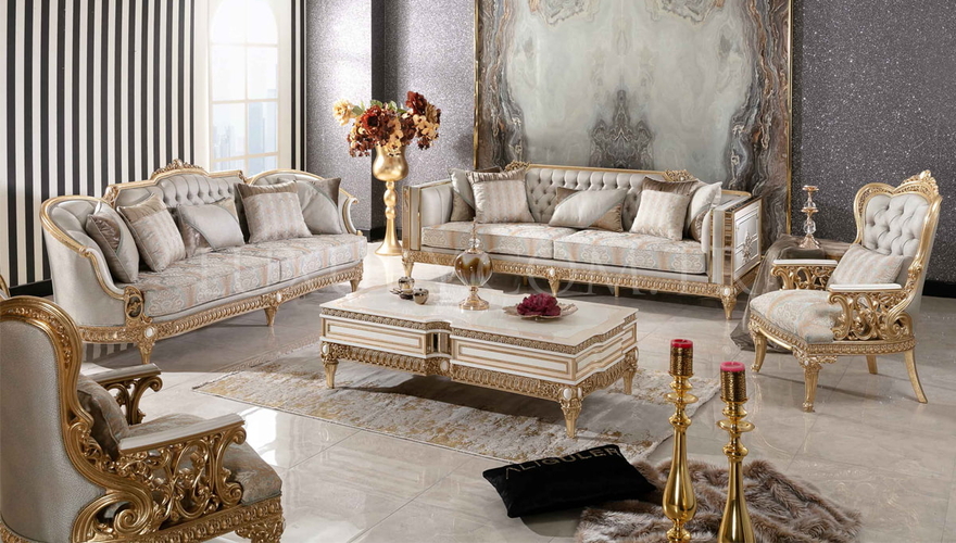 Dominika Krem Classic Living Room - 1