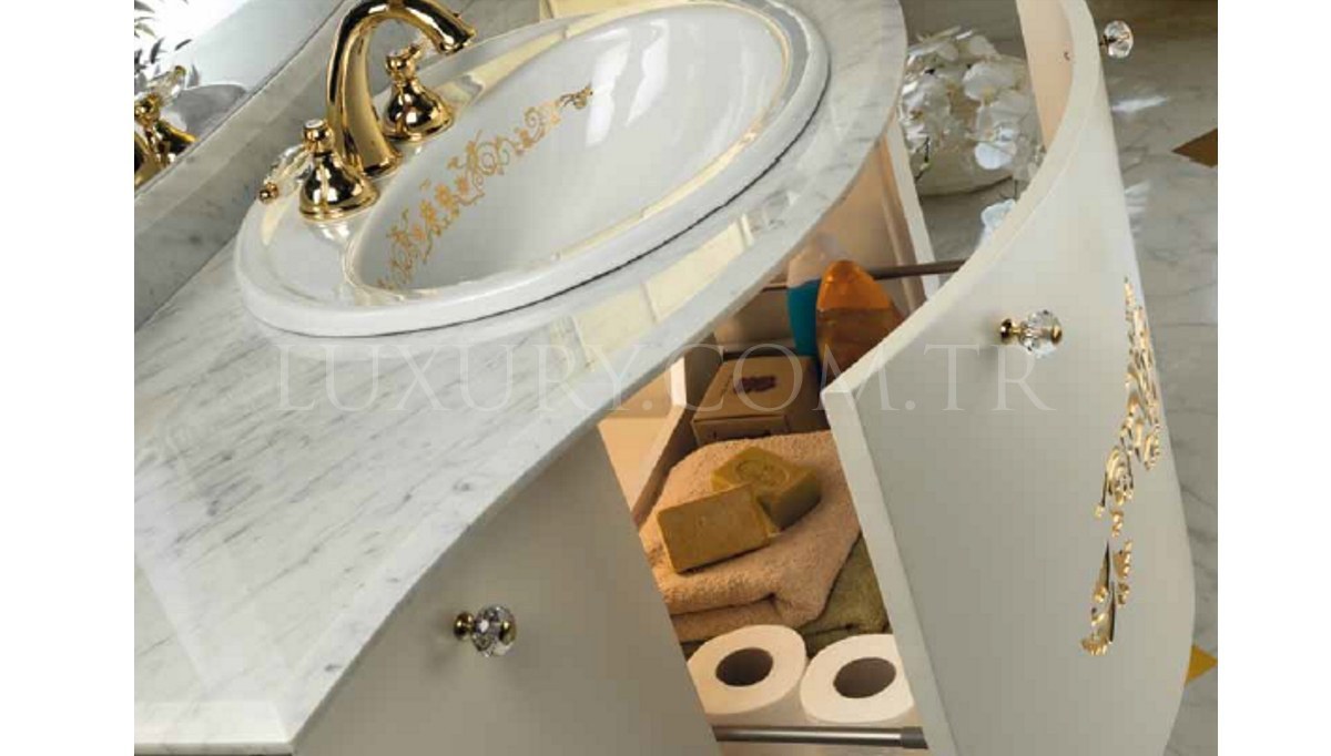 Dukyor Gold Leaf Bathroom Set - 3