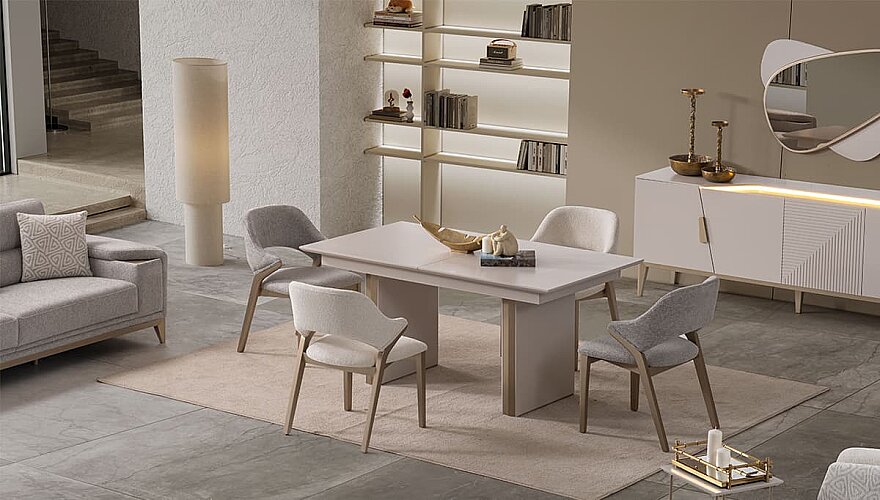 Emirgan Metal Detaylı Yemek Odası - 2