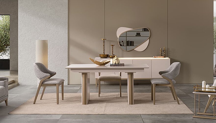 Emirgan Metal Detaylı Yemek Odası - 3