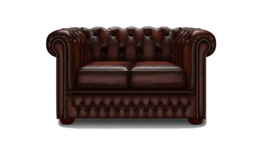 English Leather Chester Two-Seater Sofa - 1