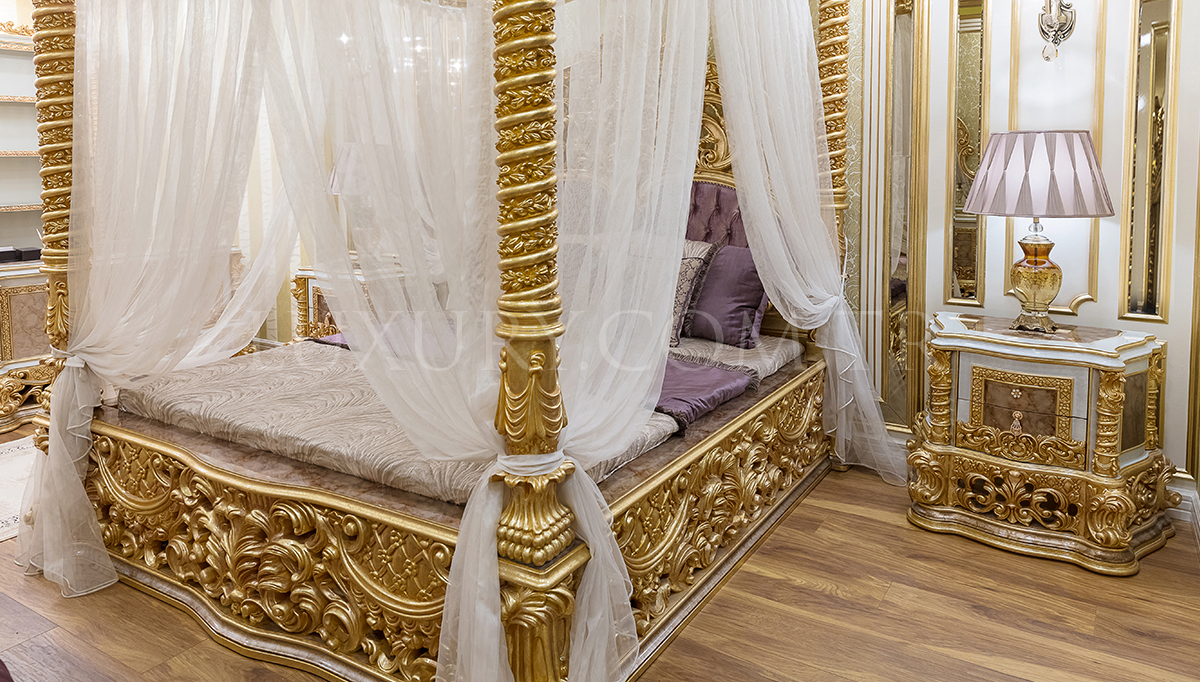 Esvatini Cibinlikli Klasik Yatak Odası Luxury Mobilya