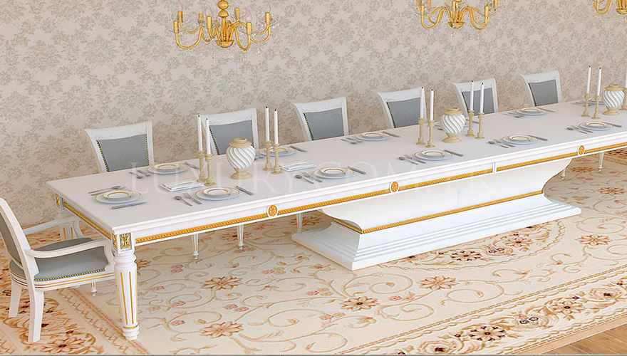  - Faras Beyaz Yemek Masası