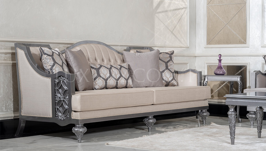 Feris Classic Gray Sofa Set - 5