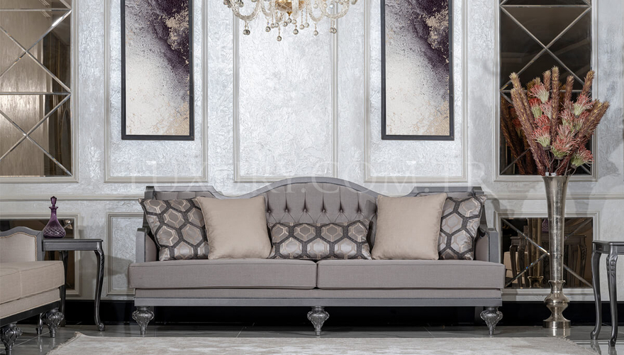Feris Classic Gray Sofa Set - 3