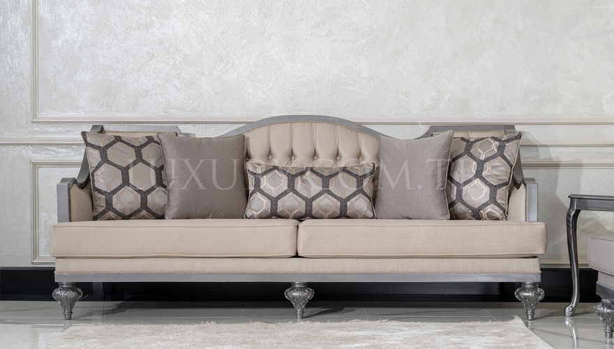 Feris Classic Gray Sofa Set - 4