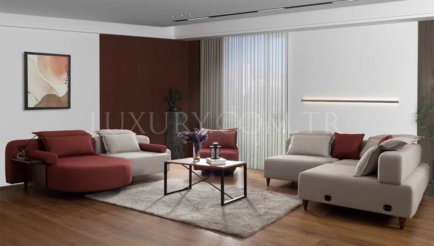 Fidelya Modern Corner Set - 3