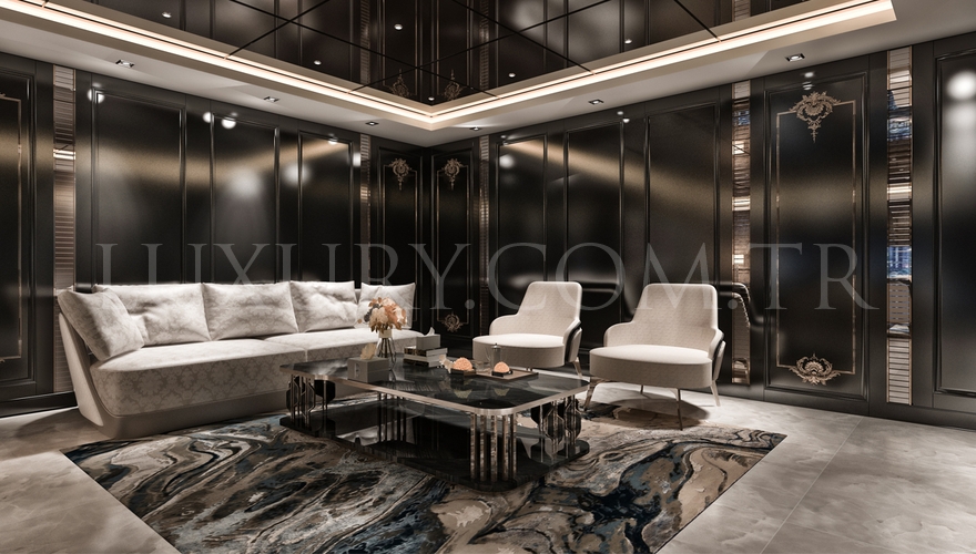 Floransa Titanyum Metal Sofa Set - 1