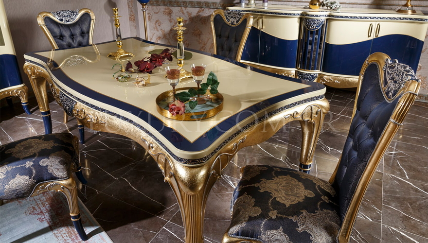 Hakasya Gold Varaklı Classic Dining Room - 5