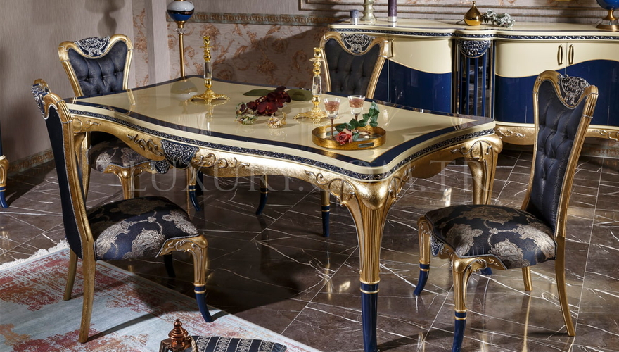 Hakasya Gold Varaklı Classic Dining Room - 3